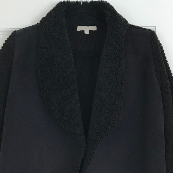 Joan Vass Drape Front Black Jacket-S - Picture 3 of 4
